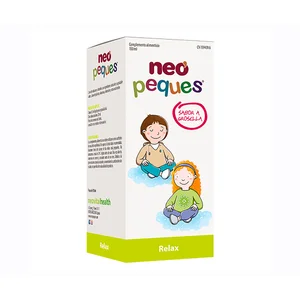 NEO PEQUES Relax Complemento alimenticio sabor grosella, que ayuda y favorece la concentración y relajación 150 ml.