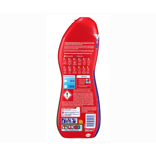 SOMAT Detergente lavavajillas máquina gel lima-limón 35 ds. 560 ml.