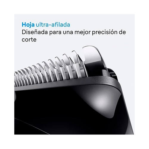 Set de arreglo personal 4 en 1 BRAUN Multigroomer MGKAIO3, cara, barba y cabello, 4 accesorios, 14 longitudes, autonomía 50min.