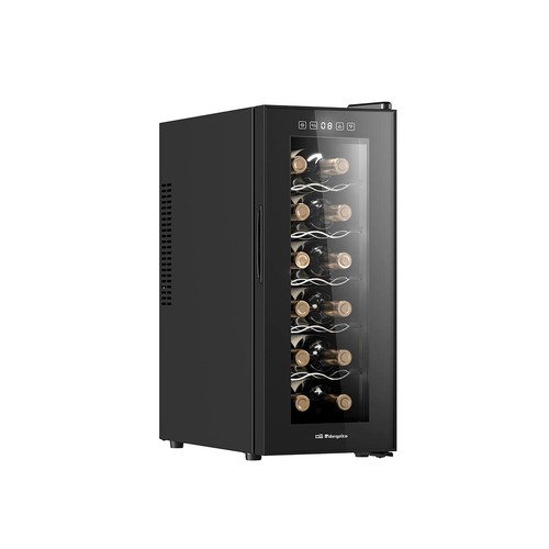 Vinoteca ORBEGOZO VT 1240, color negro, 12 botellas, eficiencia energética: E, H: 65cm, A: 26,5cm, F: 51,5cm.