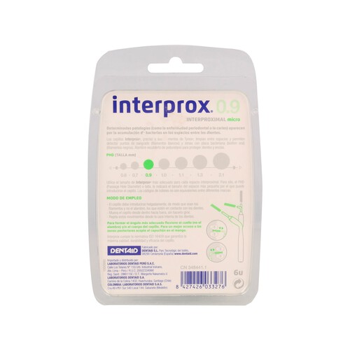 INTERPROX Cepillos interdentales micro INTERPROX 6 uds