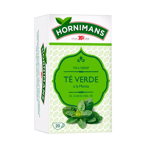 Té verde a la menta HORNIMANS 20 uds. 30 g.