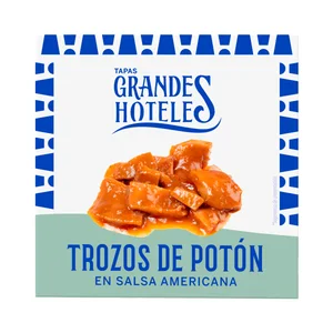 GRANDES HOTELES Trozos de potón en salsa americana 72 g.