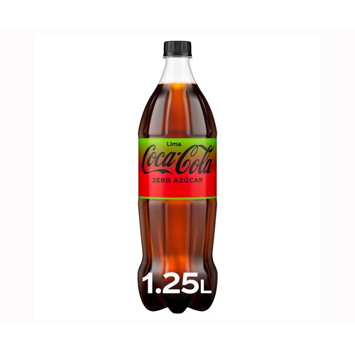 COCA COLA Refresco cola zero con sabor a lima 1,25 l.