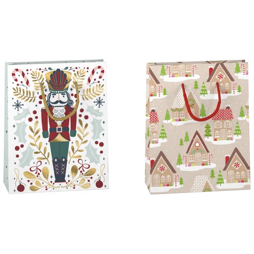 Bolsa de regalo tamaño XS modelos surtidos Navidad, AUCHAN