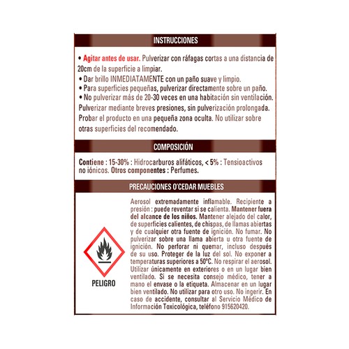 OCEDAR Aerosol Limpia Muebles O"CEDAR 400 ml.