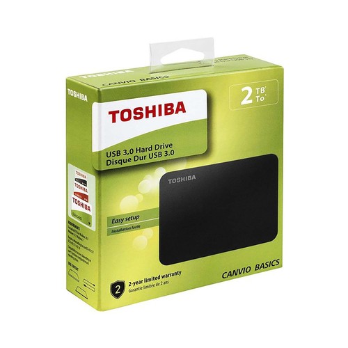 Disco duro externo 2TB TOSHIBA Canvio Basics, tamaño 2,5, conexión USB 3.0.