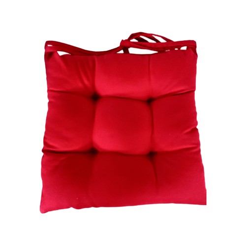 Cojin para silla capitone 40x40x 5 cm. de color rojo. MAUROTEX,S.L.