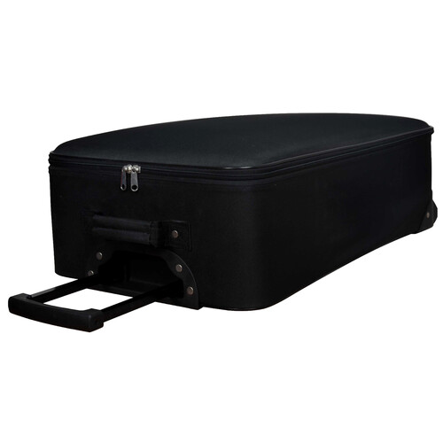 Maleta de cabina flexible con 2 ruedas, de poliéster, color negro, 49cm PRODUCTO ECONÓMICO ALCAMPO.