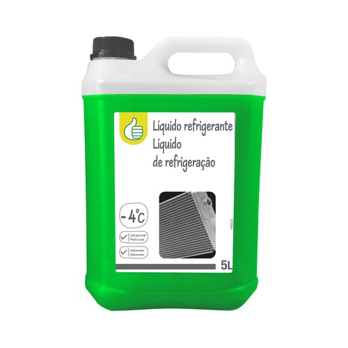 Líquido refrigerante con temperatura de protección de hasta -4ºC, 5L verde, AUCHAN