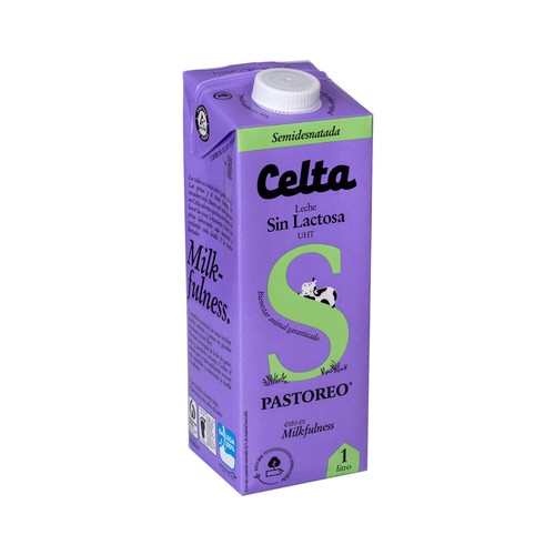 CELTA Leche semidesnatada de vaca, sin lactosa Pastoreo 1l.