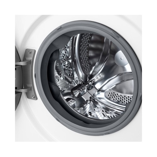 Lavadora LG F4WR6010A0W 10KG, clasificación energética: A, 1400RPM, H: 85cm, A: 60cm, F: 56,5cm.