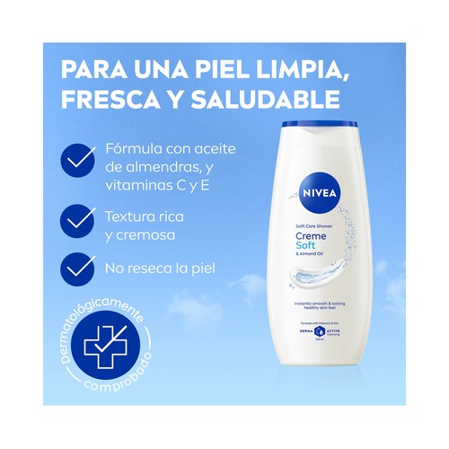 NIVEA Loción corporal reafirmante (400 ml) + gel de ducha con aceite de almendras (250 ml). 