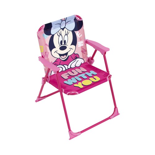 Silla infantil niños plegable para jardín, playa o piscina con diseño Minnie, 38x32x53cm ARDITEX.