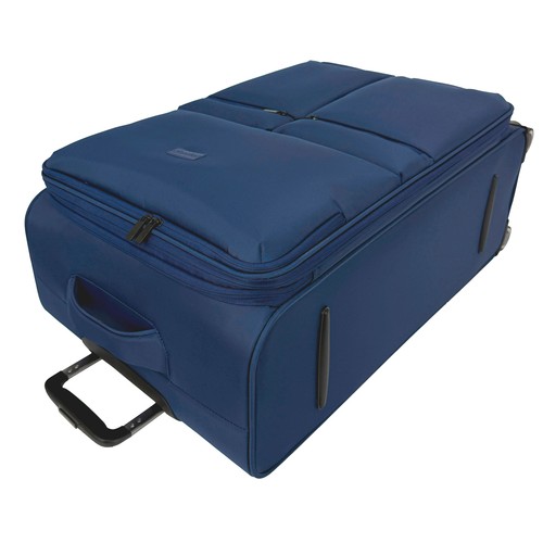 Maleta de cabina tipo trolley  8 ruedas  polysoft  55cm azul oscuro. AIRPORT