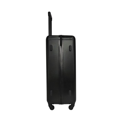 Maleta grande tipo trolley rígido 4 ruedas 75cm negro. PULGAR