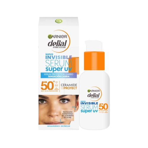 DELIAL Sérum facial de uso diario con FPS 50+ (muy alto) DELIAL Invisible 30ml.