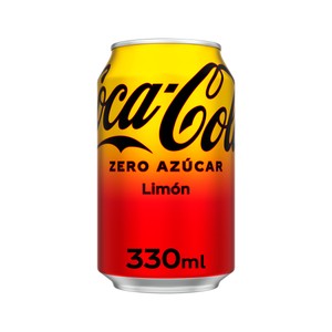 COCA COLA Zero azúcar Bebida refrescante cola con limón en lata 330ml