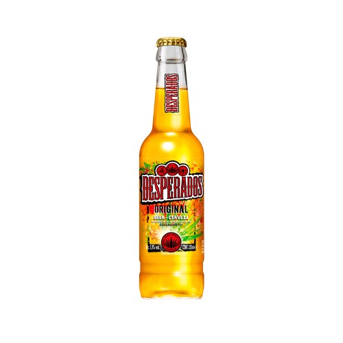 Cerveza combinada con tequila DESPERADOS botella de 33 centilitros