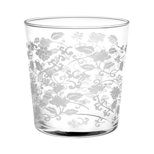 Vaso Provence de vidrio decorado, 0,36 litros, PASABAHCE.