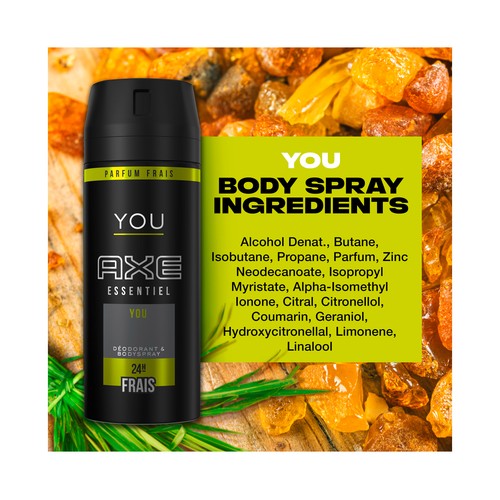 AXE Essential you Desodorante en spray para hombre con protección antitranspirante hasta 24 horas 150 ml.