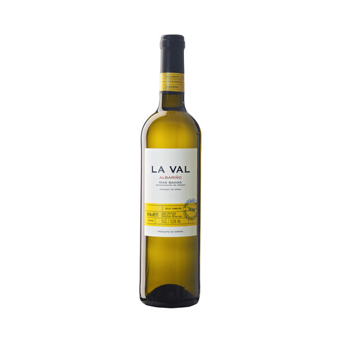 LA VAL Vino blanco albariño con D.O. Rias Baixas botella de 75 cl.