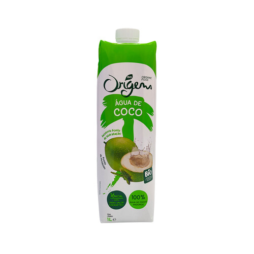 Agua de coco ecológica ORIGENS 1 l.