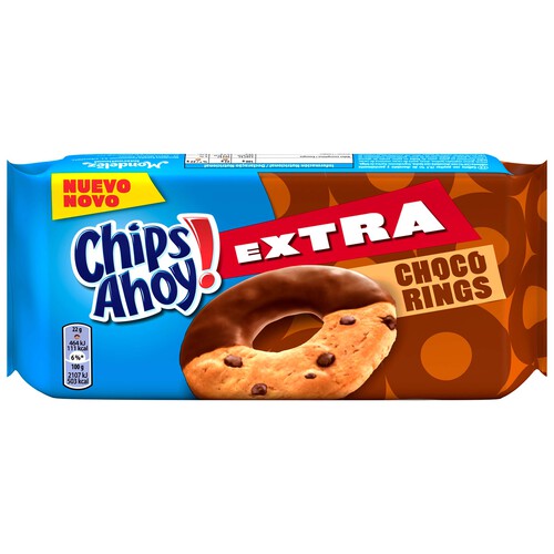 CHIPS AHOY! Extra Choco Rings Galletas bañadas con pepitas de chocolate 176 g.
