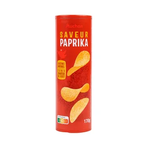 PRODUCTO ALCAMPO Patatas con forma de teja y sabor pimentón 170 g.