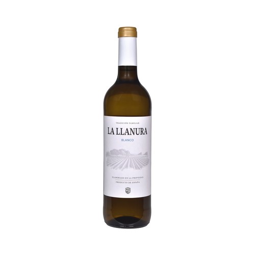 LA LLANURA  Vino blanco con D.O. La Mancha botella 75 cl.