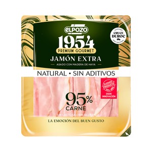 EL POZO 1954 Premium gourmet Jamón extra, asado con madera de haya, cortado en lonchas 130 g.