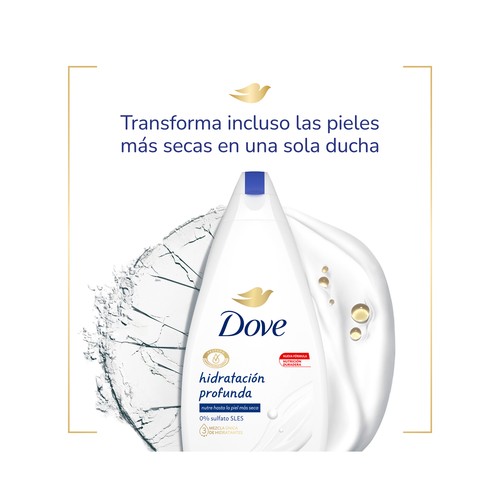 DOVE Gel de baño o ducha para una hidratación profunda DOVE 750 ml