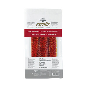 Imagen de CAN DURAN Longaniza al pimenton de categoria extra, cortada en finas lonchas CAN DURAN Exentis 100 g.