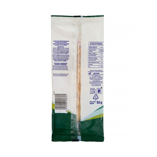 PRODUCTO ALCAMPO Barritas de pan con pipas en aceite de girasol 90 g