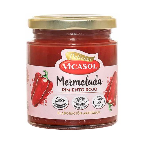 VICASOL Mermelada de pimiento rojo 250 g.