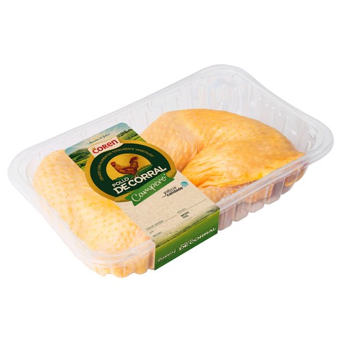COREN Muslos con piel de pollo de corral (campero) Bandeja