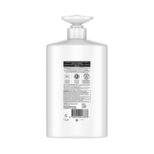 PANTENE Pro-v suave & liso Champú para cabellos encrespados y apagados 1 l.