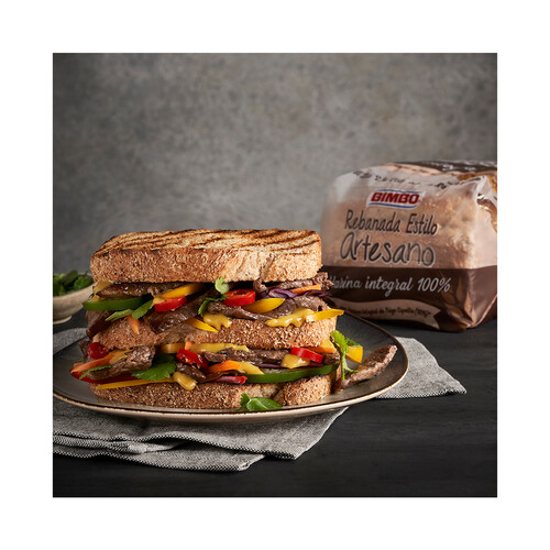 BIMBO Pan de molde artesano integral trigo espelta con miel BIMBO 550 g.