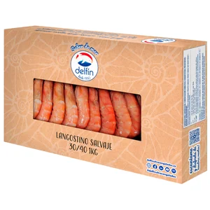 DELFÍN Langostino Banana 30 / 40 salvaje, cocido y ultracongelado 1 kg (P.N.)