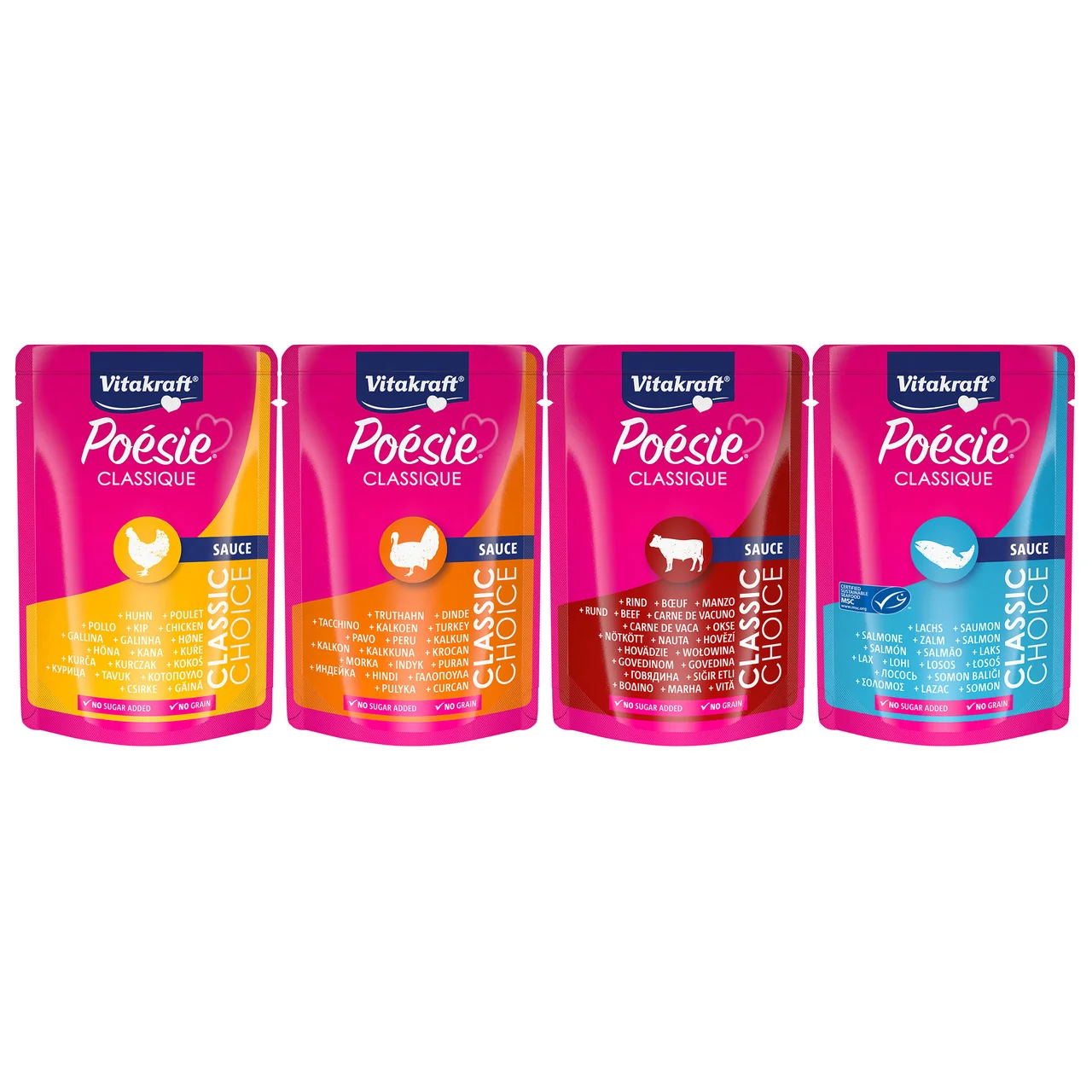 VITAKRAFT Pienso húmedo para gatos a base de carne en salsa VITAKRAFT Poesie Classic 12x85 gr.