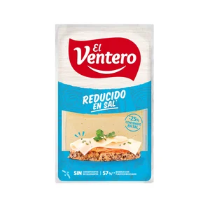 EL VENTERO Queso tierno reducido en sal en lonchas 180 g. 