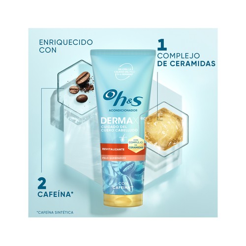 H&S Derma xpro Acondicinador revitalizador para cabello y cuero cabelludo secos y muy secos 220 ml.