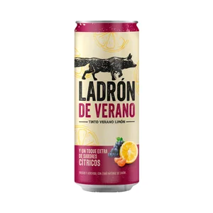 LADRÓN DE VERANO Tinto de verano con zumo natural de limón lata 33 cl.