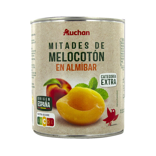 Mitades de melocotón en almíbar PRODUCTO ALCAMPO 480 g.