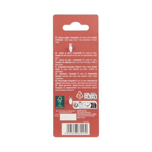 COSMIA Cepillo para uñas con mango anatómico.
