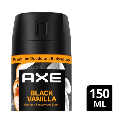 AXE Black vainilla Desodorante en spray para hombre antitranspirante hasta 72 horas 150 ml.