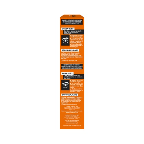 L´ORÉAL MEN EXPERT Contorno de ojos para hombre, con acción anti edad L"ORÉAL MEN EXPERT Vitalift 15 ml.