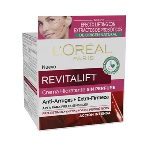 L´ORÉAL PARIS Revitalift 50 ml Crema de dia hidratante y anti-arrugas acción intensa, apta para pieles sensibles.
