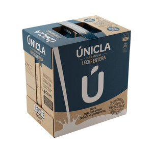 ÚNICLA Leche de vaca entera de origen 100% gallega ÚNICLA 6 x 1 l.
