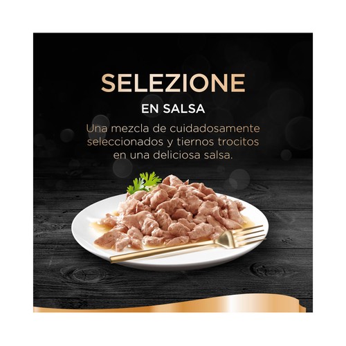 SHEBA Comida para gatos gelatina selección pescados 12 uds. x 100 g.